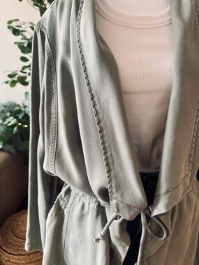 Max Jeans Sage Green Utility Drawstring Jacket - Women